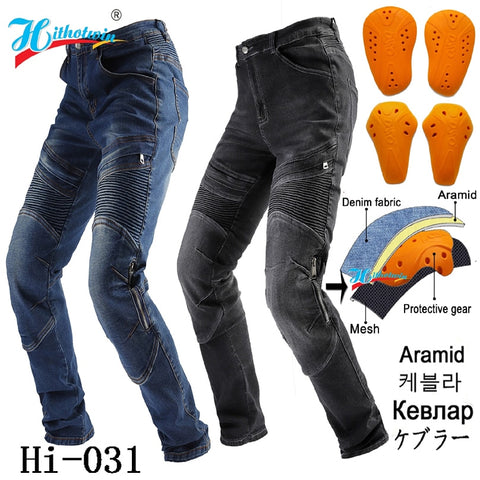 HITHOTWIN Motorcycle Racing Jeans Men's