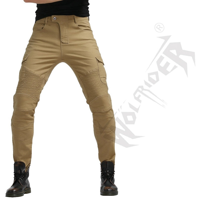 BUY TACTICAL PANTS With Knee Pads Biker Camo Trousers ON SALE