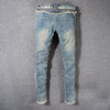 Mens Denim Jeans With Snake Patch