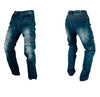 DUHAN Men's Motorcycle Jeans - Black / Blue