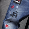 DENIM Ripped Jeans With Rose Patch