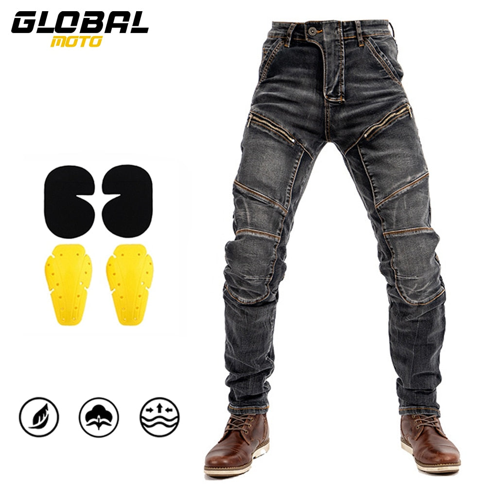BUY ROCK Motorcycle Jeans With Knee Protection ON SALE NOW! - Rugged Motorbike Jeans