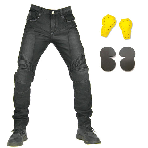 LOMENG Mesh Motorcycle Jeans  Mens