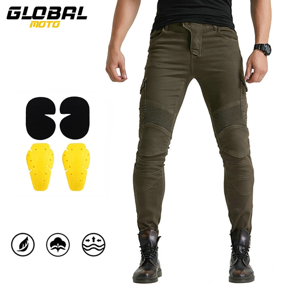 Amazon.com: Donggu Mens Womens Motorcycle Jeans Racing Riding Pants  Multi-Pockets Elastic Motorbike Trousers Outdoor Cargo Pants Black :  Automotive