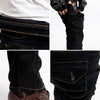 LOMENG Mesh Motorcycle Jeans  Mens