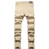 NEWSOSOO Patched Camo Biker Jeans Ripped Mens