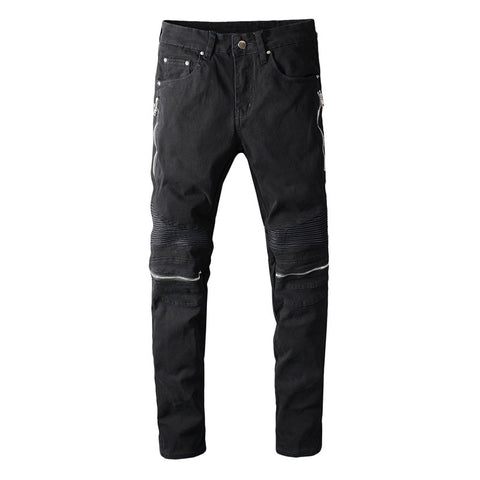 MENS BIKER Jeans With Cargo Pockets