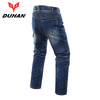 DUHAN Blue Biker Jeans | Rider Denim | Black Motorbike Jeans