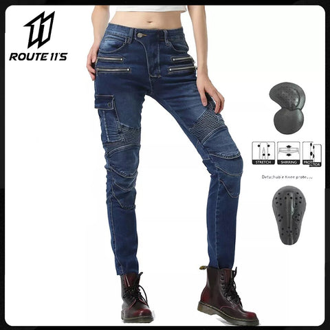 Ladies Motorcycle Jeans  Womens Motorcycle Pants (Kevlar) - Rugged  Motorbike Jeans