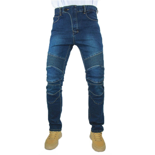 thumbnail image 2 of Unisex Motorcycle Aramid Jeans With Protectors – Slim Fit Denim Biker Jeans – Men/Women 2 of 4
