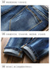 Mens Denim Patched Blue / Black Jeans