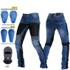 Men's Motorbike Jeans - Black / Blue Denim