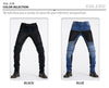Men's Motorbike Jeans - Black / Blue Denim