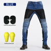 Men's Motorbike Jeans - Black / Blue Denim