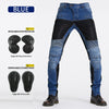 Men's Motorbike Jeans - Black / Blue Denim