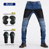 Men's Motorbike Jeans - Black / Blue Denim