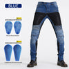 Men's Motorbike Jeans - Black / Blue Denim