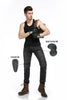 STAR FIELD KNIGHT Men's Protective Black Denim Motorbike Jeans